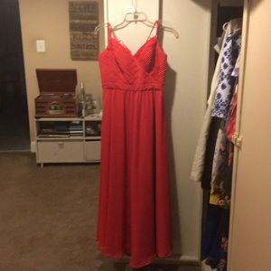 Red Long bridesmaids dress